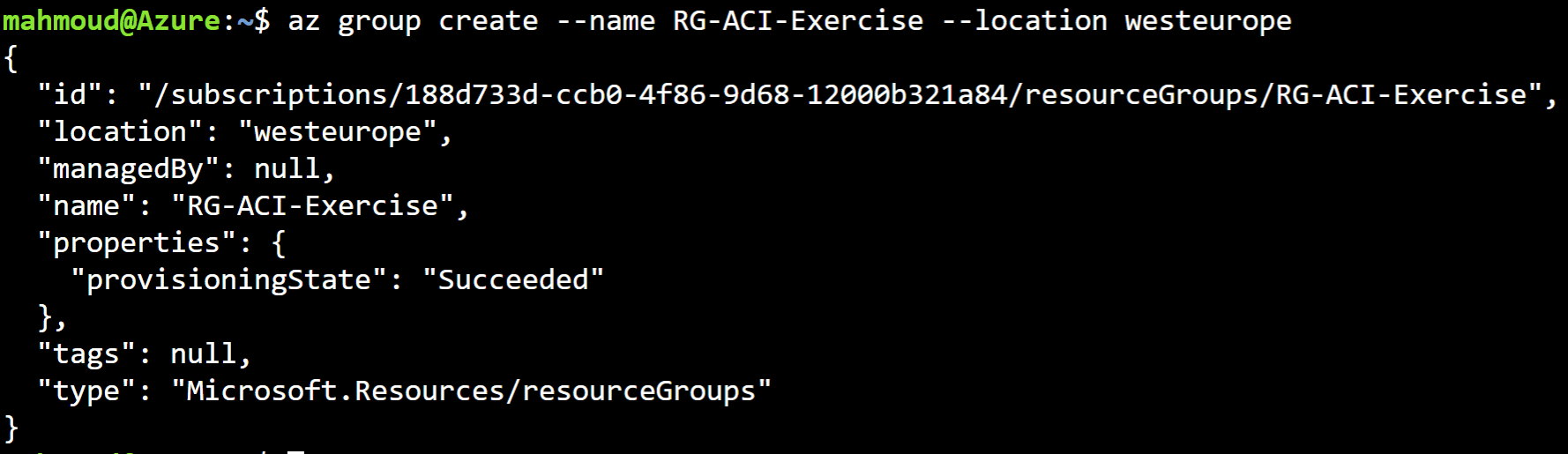 Practice - Azure Container Instances (ACI) Deployment using Azure CLI