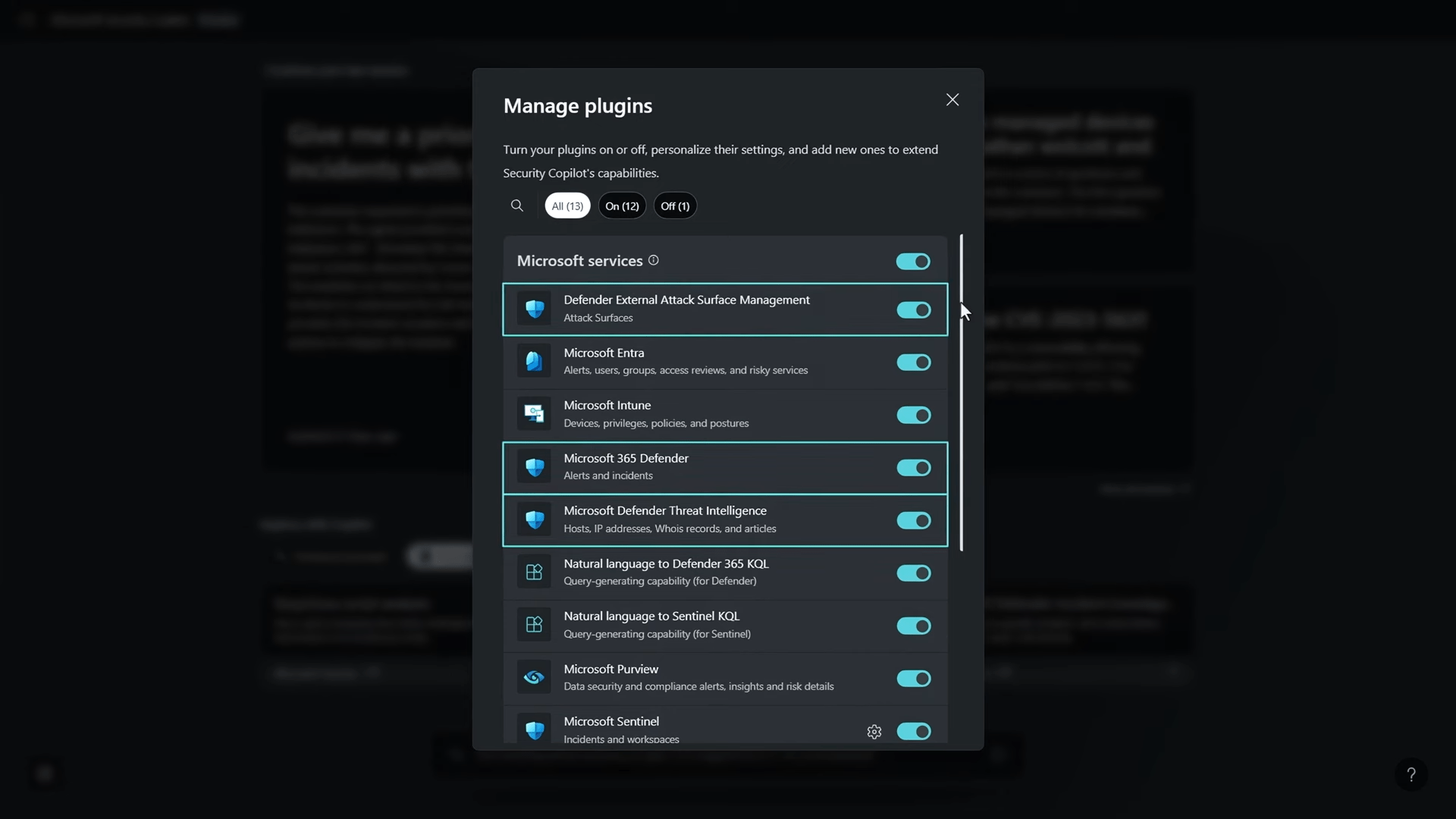 Microsoft Security Copilot plugins