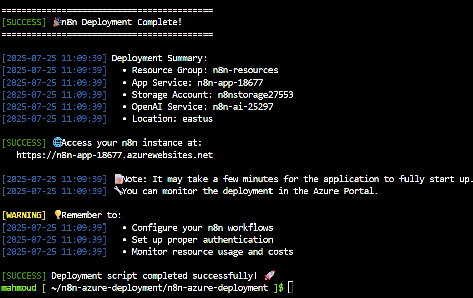 One-Click Deployment of n8n on Azure with Automation Scripts (Step-by-Step)